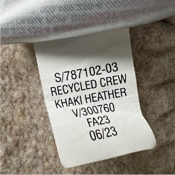 Gap Mens Recycled Crewneck Long Sleeve Sweater in Khaki Heather - Picture 8 of 9